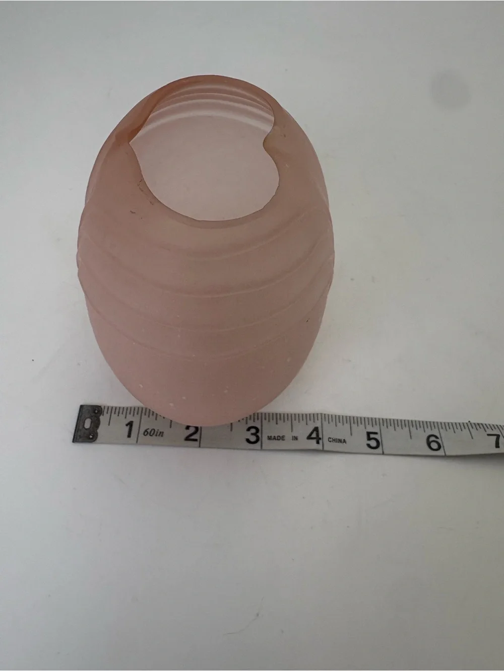 Vintage Satin Glass Pink Art Deco Glass Vase